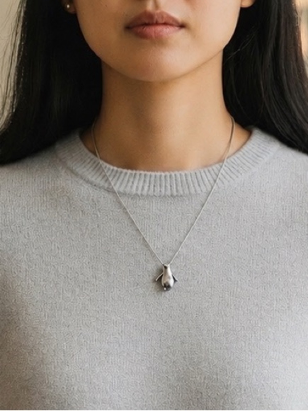 Tiffany & Co. Vintage Rare Penguin Pendant Necklace – Sterling Silver 925 - Picture 11 of 11